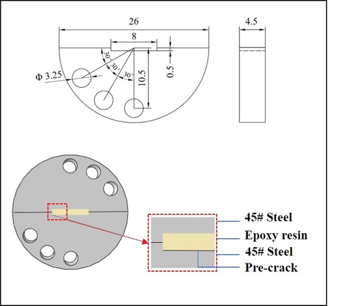 Polymer-coating interfacial fracture specimen